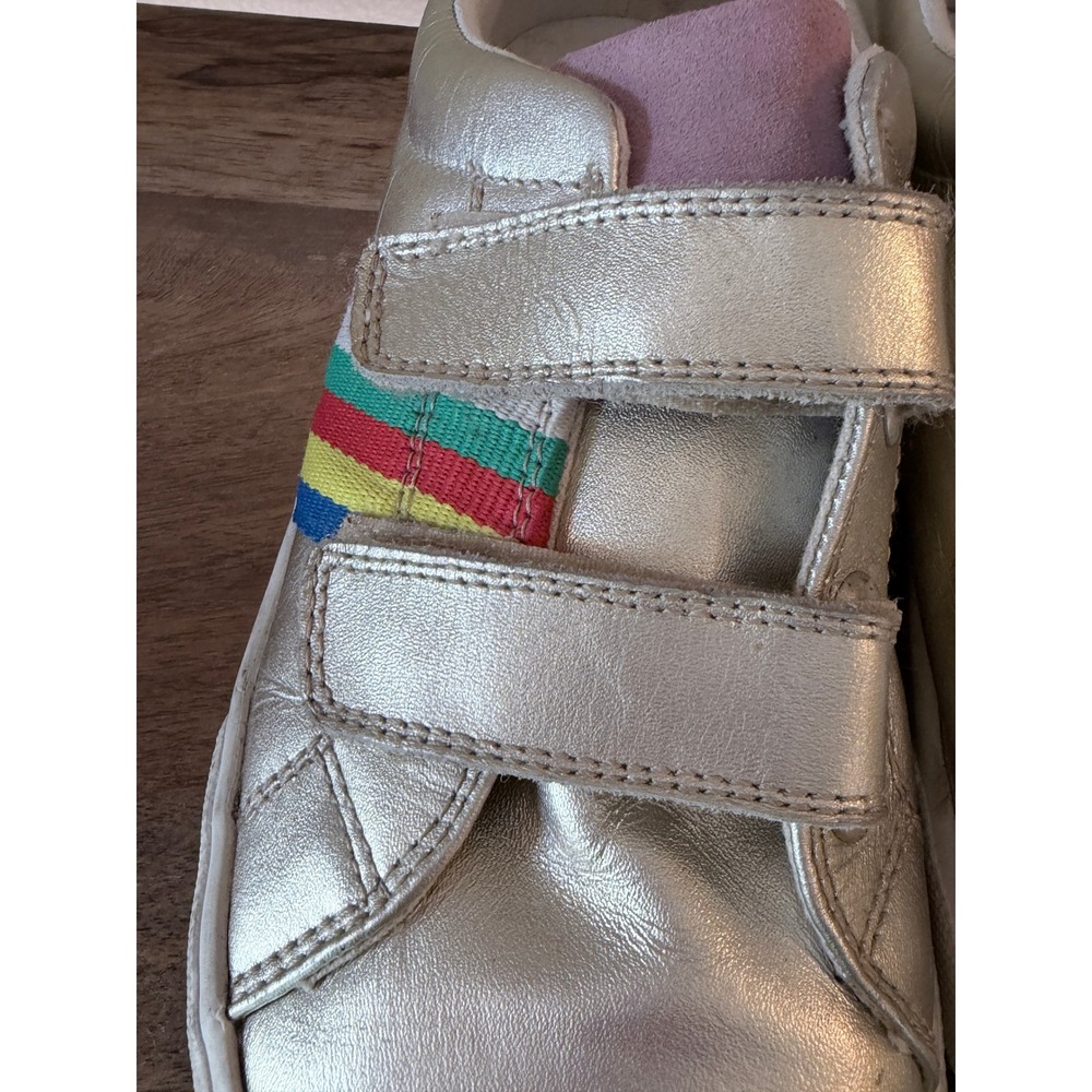 Boden Metallic Sneakers Rainbow Stripe Velcro Casual Shoes EU 39 US 8 - Picture 8 of 16